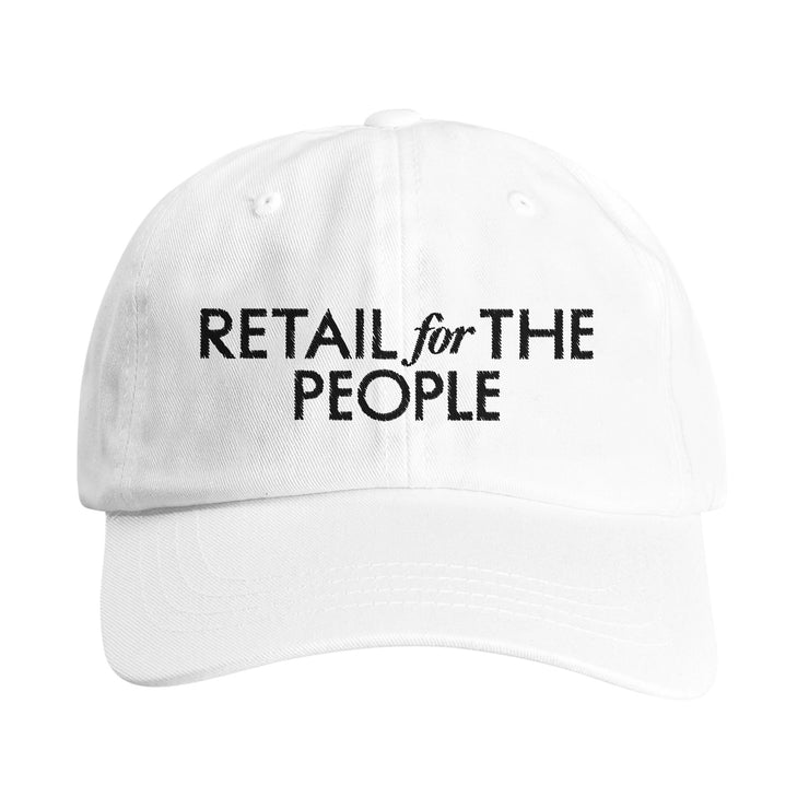 Retail For The People White Dad Hat